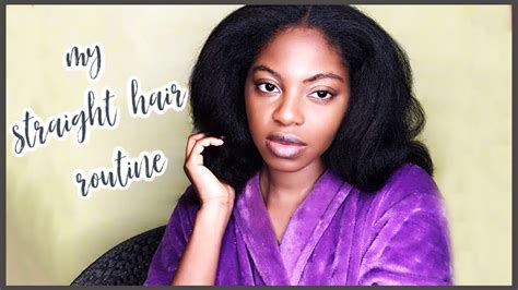 How I Straighten My Natural Hair At Home Time Lapse Quick Length