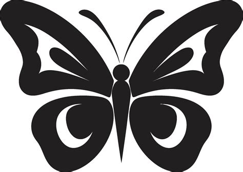 Monochromatic Majesty Butterfly Icon In Black Wings Of Delight Black