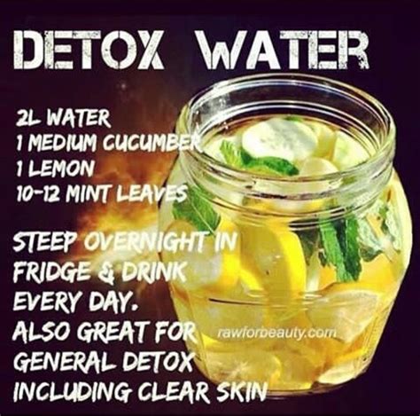 Detox Water Natural Detox Recipes Detox Water For Clear Skin Healthy Detox Cleanse