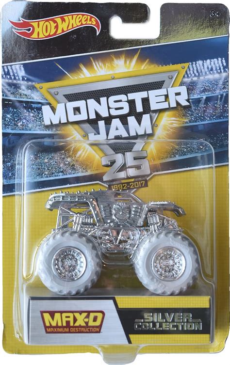 Hot Wheels Monster Jam Silver Collection Max D Toys And Games