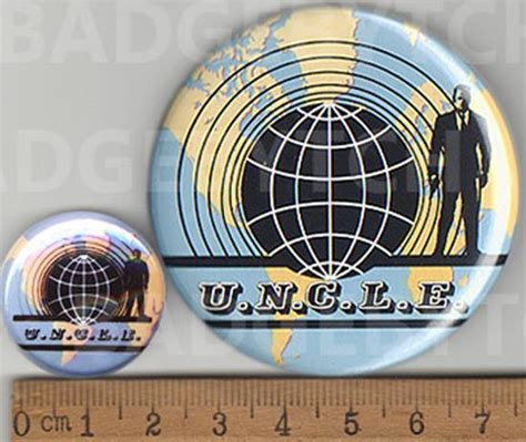 Man From Uncle Badge Button Pin Classic Cool 25mm And 56mm Size Un