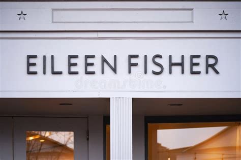 Eileen Fisher Boutique Store In Commercial Shopping District Logo Sign