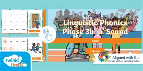 Linguistic Phonics Phase 3b N Sound Bingo Game Twinkl