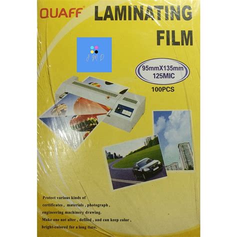 Quaff Laminating Film R R R Size Pcs Per Pack Microns