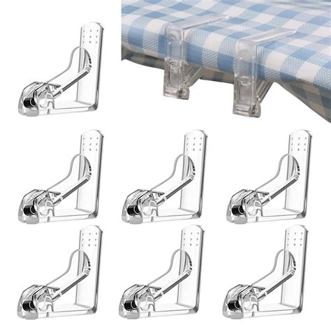 8 PCS Pince Nappe Exterieur Pince Pour Nappe De Table Inoxydable Anti