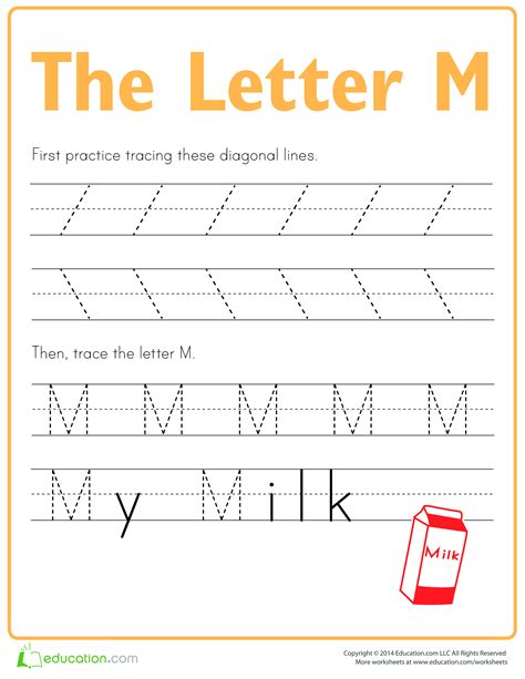 Practice To Write Letter M Templates At