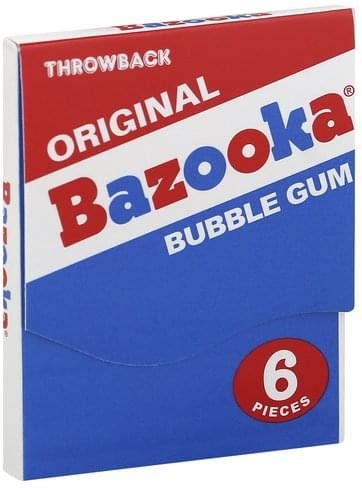 Bazooka Original Bubble Gum - 6 ea, Nutrition Information | Innit