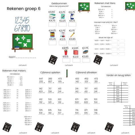 Werkboekje Rekenen Groep 6 1 Juf Julie