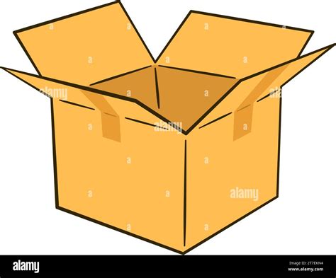 Cardboard Box Cartoon Stock Vector Image And Art Alamy