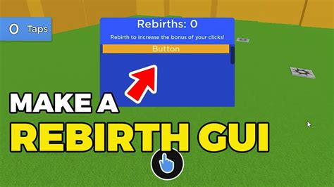 Creating A Rebirth Gui For Your Tapping Simulator Game In Roblox Youtube