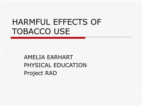 Ppt Harmful Effects Of Tobacco Use Powerpoint Presentation Free