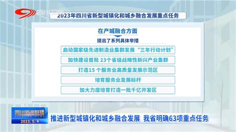 四川新闻联播丨推进新型城镇化和城乡融合发展 我省明确63项重点任务 【迈尚网】