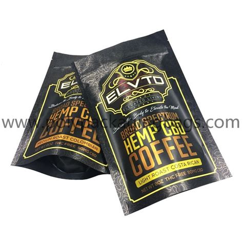 Custom Golden Design Stand Up Aluminium Foil Plastic Ziplock Packaging Bags