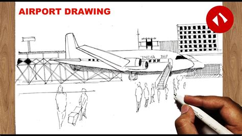 Airport Drawing Aviation Drawing Youtube