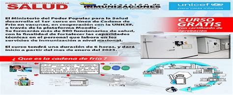 Curso virtual en Cadena de Frío para las vacunas MPPS