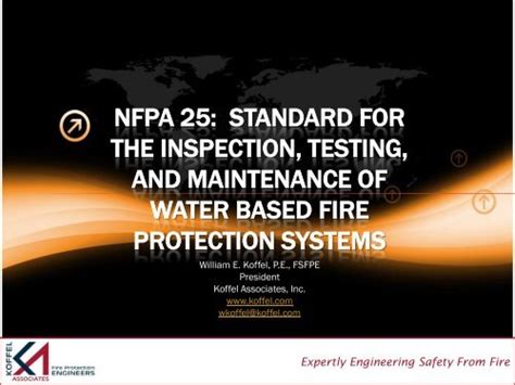 Nfpa Standard For The Inspection Testing And Maintenance Of