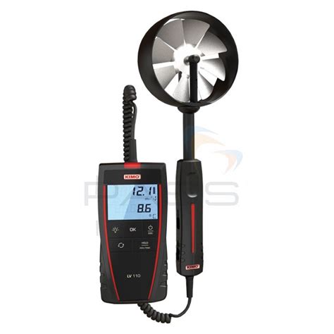 KIMO LV110 Thermo Anemometer W Remote 100mm Vane Probe