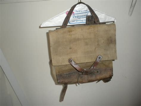 Courier pouch, leather and fabric