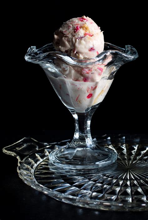 Rhubarb Ice Cream With A Caramel Swirl Recipe Nyt Cooking