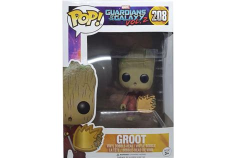 Funko Pop Marvel Guardians Of The Galaxy Vol 2 Groot Bobble Head Figure 208 Mx