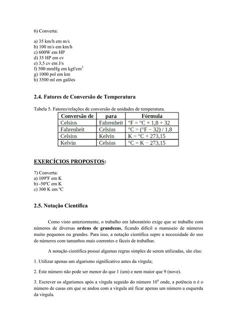 Exercicios conversão unidades derivadas PDF