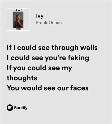 Ivy - Frank Ocean Lyrics