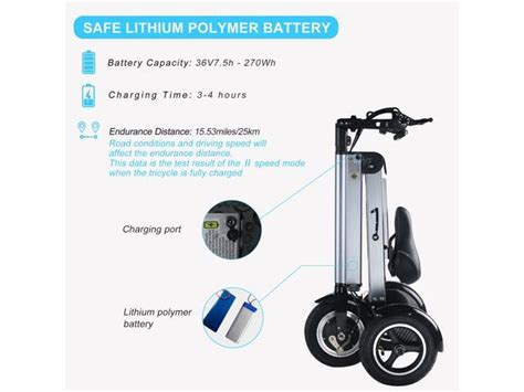 TopMate ES32 Electric Scooter Mini Tricycle For Adult Folding Electric