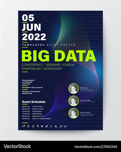 Big Data Conference Business Design Template Vector Image