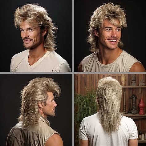 Blonde Mullet Wigadult Funny Wigs For Menpop Rock Wigjoe Dirt Wig