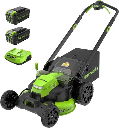 Greenworks 40v 25 Brushless Cordless Self Propelled Lawn Mower 75 Compatible