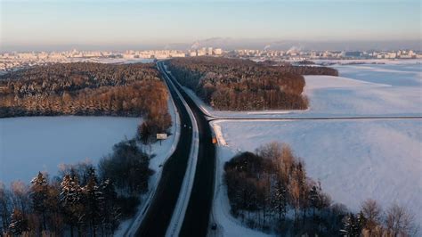 Aerial View Of Winter Landscape · Free Stock Video