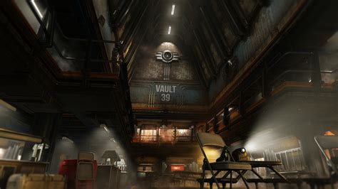 Artstation March2018 Vault Atrium Fallout Themed Map Wip