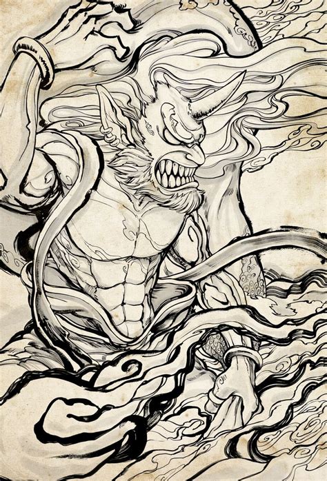 131 Best Raijin And Fujin Images On Pinterest Japan Tattoo Japanese