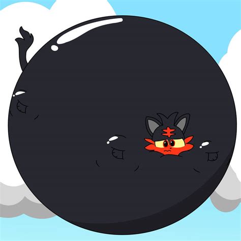 Litten The Big Balloon By Robinwolfo On Deviantart