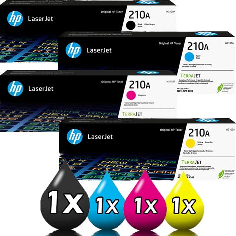 Genuine 4 Pack HP 210A Toner Value Pack W2100A W2103A 1BK 1C 1M 1Y