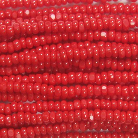 Czech Charlotte True Cut Seed Bead Opaque Red Garden Of Beadin