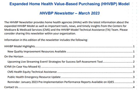 Expanded HHVBP Model Resources BriggsNetNews