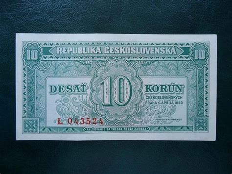 10 Korun 1950 Serie L Neperforovana Luxusni Stav Aukro