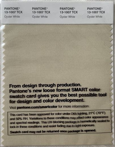 Pantone TCX Cotton Swatch Card 13 1012 TCX Frosted Almond