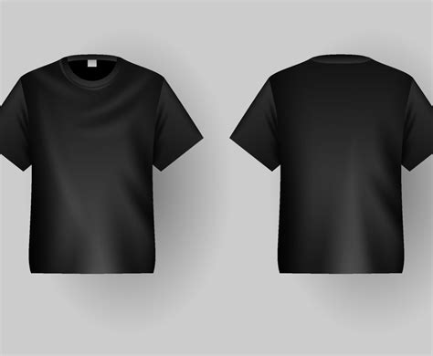 3 D Black T Shirt Template Vector Art And Graphics