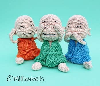 Amigurumi Mini Buddha Dolls Crochet Pattern Ribblr