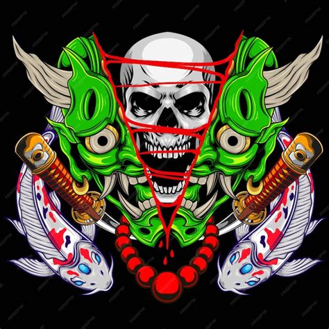 Premium Vector Hannya Mask Illustration With Premium Quality Stock Vector