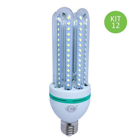 Lâmpada Led Compacta Milho 20w Branco Quente Kit 12 MadeiraMadeira