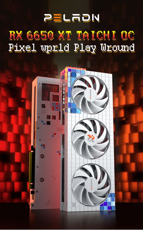 PELADN RX 6650 XT 8GD6 TAICHI Gaming Graphics Card With 3 Fans Cooling