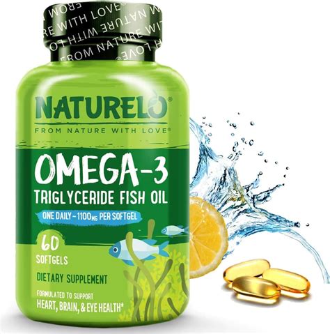 Amazon Naturelo Burpless Omega Fish Oil Supplement Mg