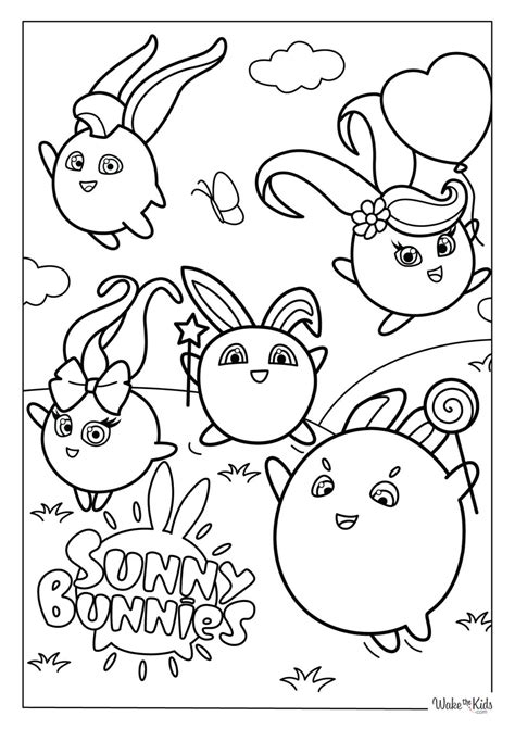 sunny bunnies coloring pages  printable pdfs wakethekids