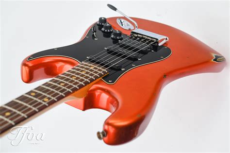 Fender Custom 60 Strat Heavy Relic Candy Tangerine Over Black Guitar