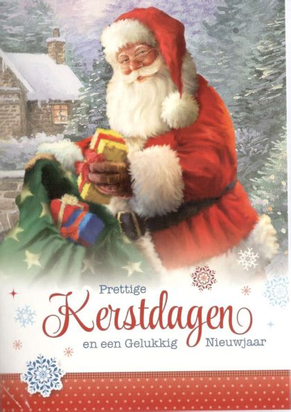 Kerstkaarten Met Een Kerstman En Cadeautjes