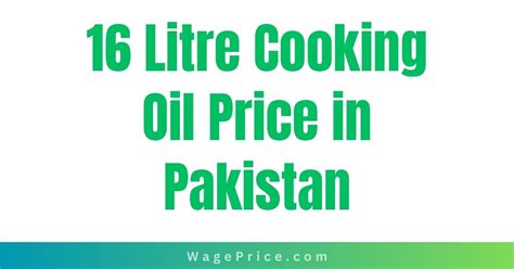 Litre Cooking Oil Price In Pakistan