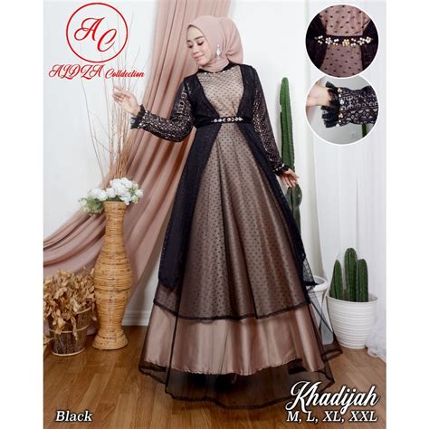 Jual Ak Gamis Khadijah Original Gamis Pesta Terbaru Dress Mewah Gamis